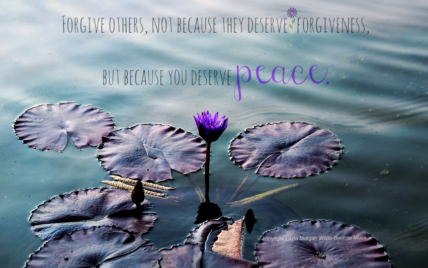 Peace quote-lily pond