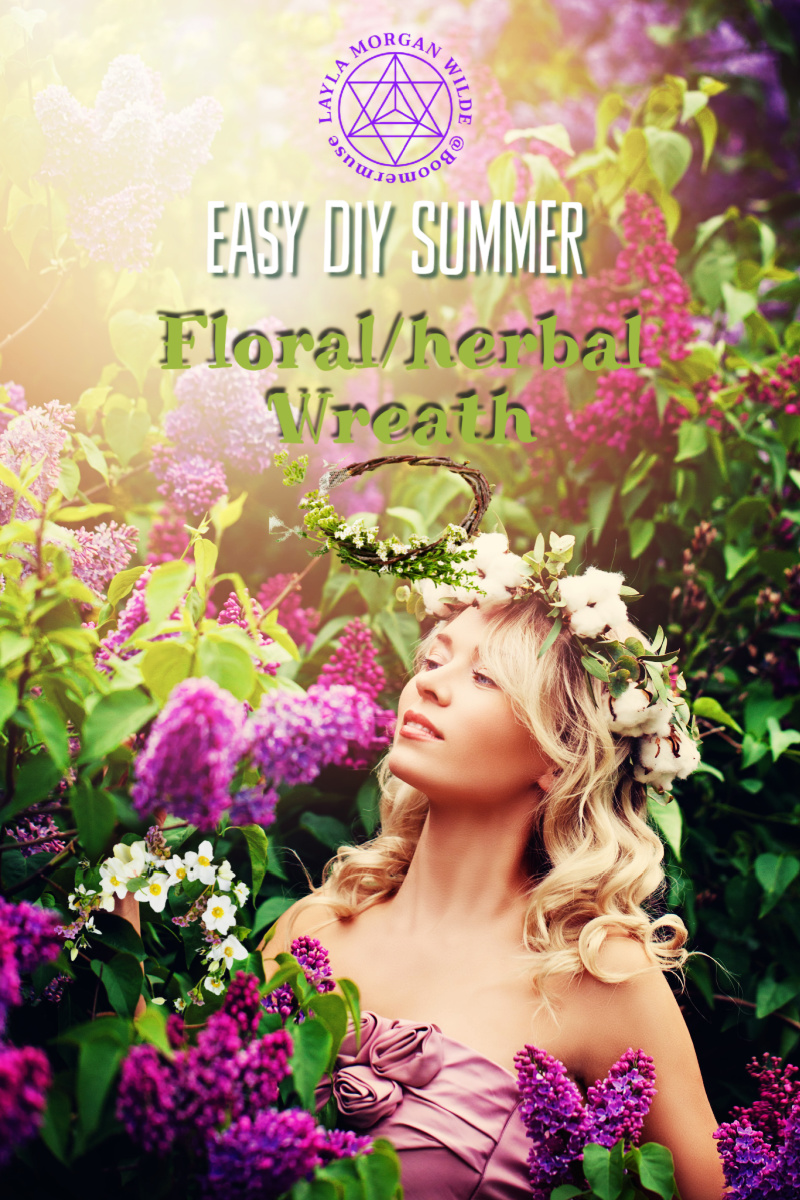 summer solstice flower wreath crown