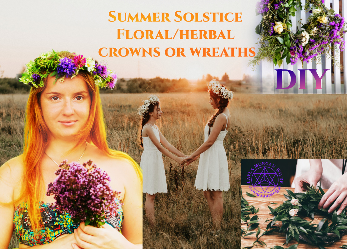 How To Create Summer Solstice Flower Crown/Wreath