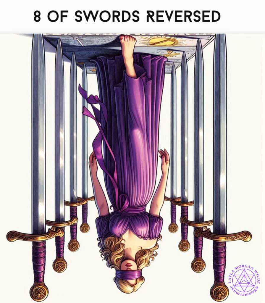 Tarot meaning: eight of swords Reversed