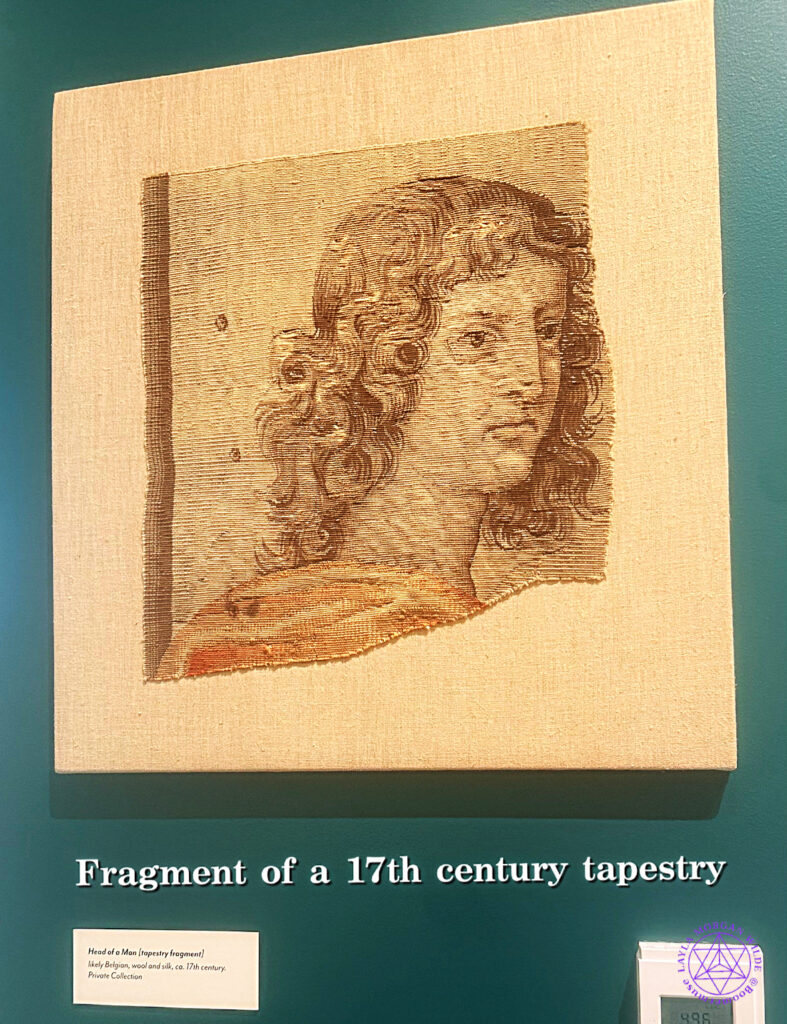 Antique tapestry head