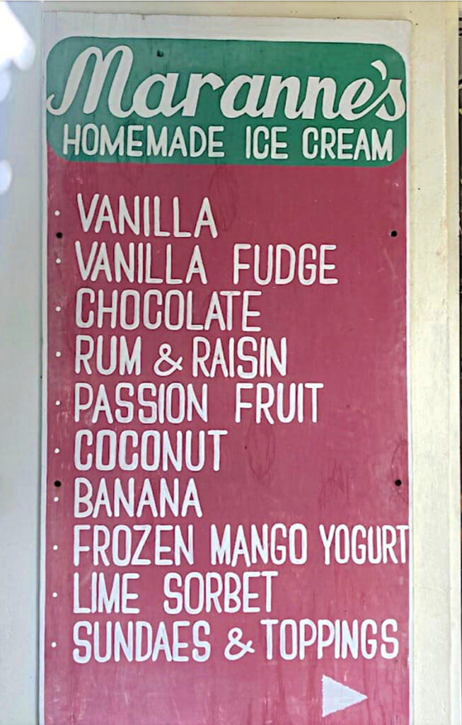 Maranne’s ice cream Bequia 