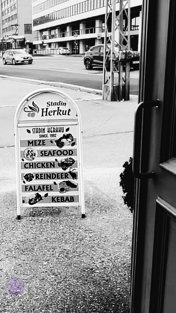 Helsinki sandwich board for reindeer