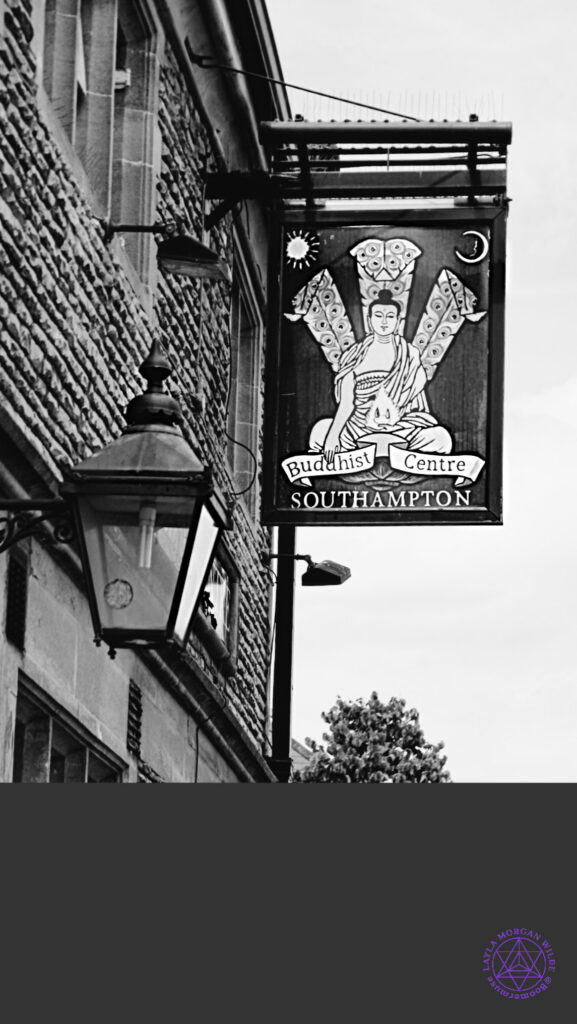  Sign of a Buddhist Center in Southampton UK